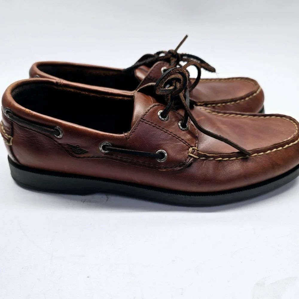 Dockers Castaway Boat Shoes Mens Size 10M Leather Loafers Raisin Classic Slip On